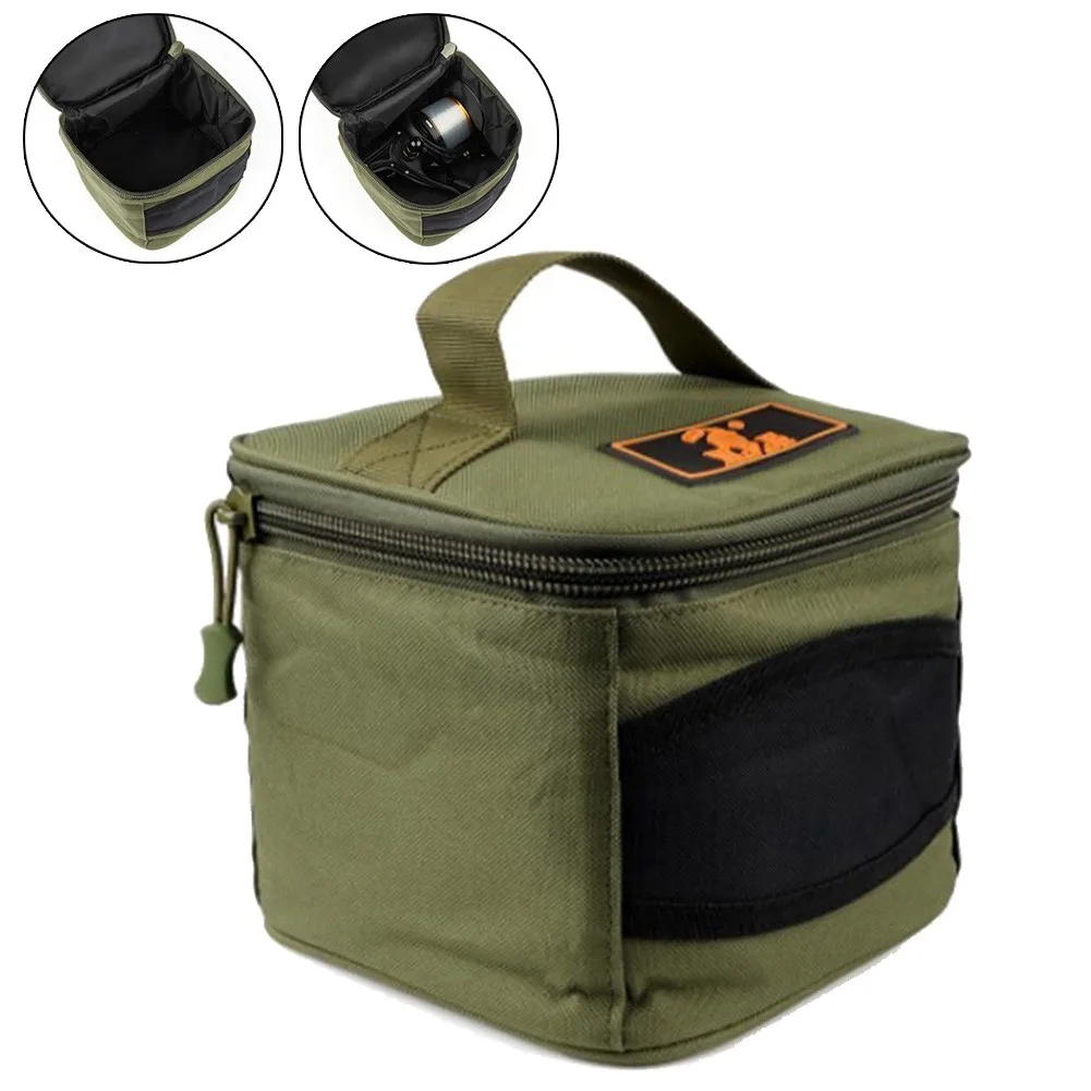 

Multifunctional Fishing Reel Storage Bag Waterproof Reel Lure Gear Carrying Case Oxford Cloth Pach For Pole Cups Feeders