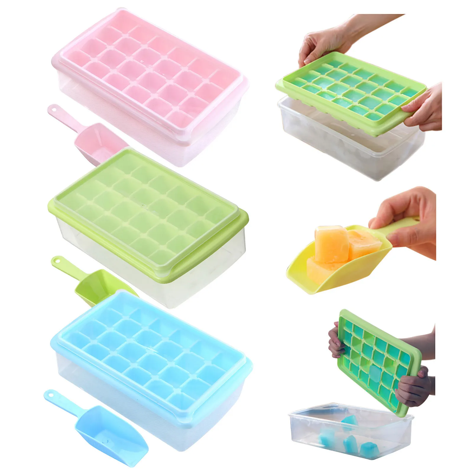 24 полости квадратная креативная Бытовая Пищевая силиконовая форма для льда Dec 21ST|