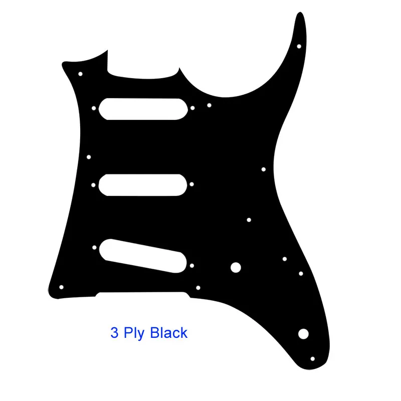 3Ply Black Pleroo пользовательские гитарные части-для MIJ Ibanez GRX20 контур гитары накладку хамбакера пикап царапины пластины SSS накладки - Цвет: 3Ply Black