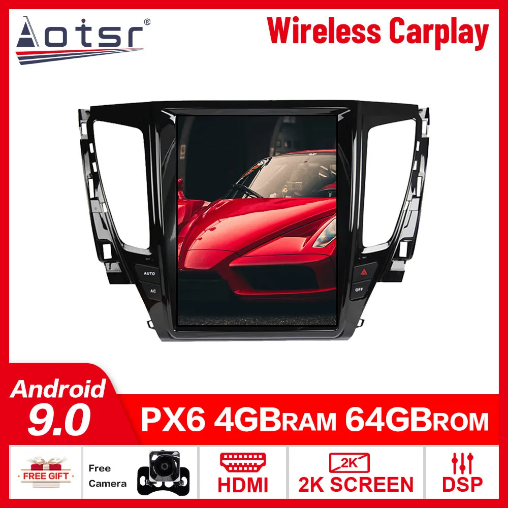 Автомобильный мультимедийный плеер ForTesla Style Android 9 0 с сенсорным экраном для MITSUBISHI