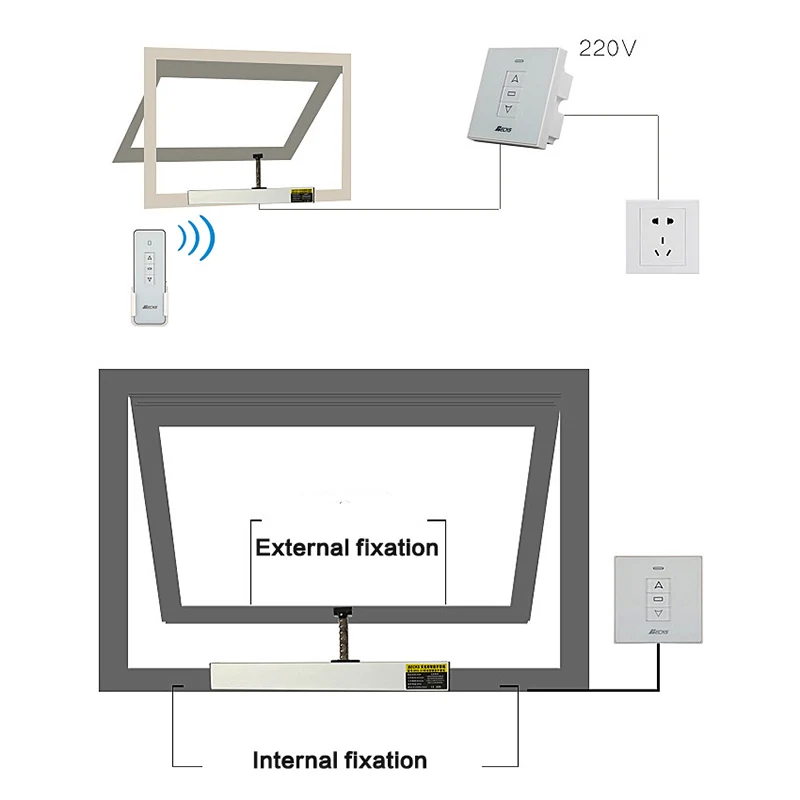 Автоматический Электрический Открыватель окон привод 400 мм Smart Key Chain раздвижные