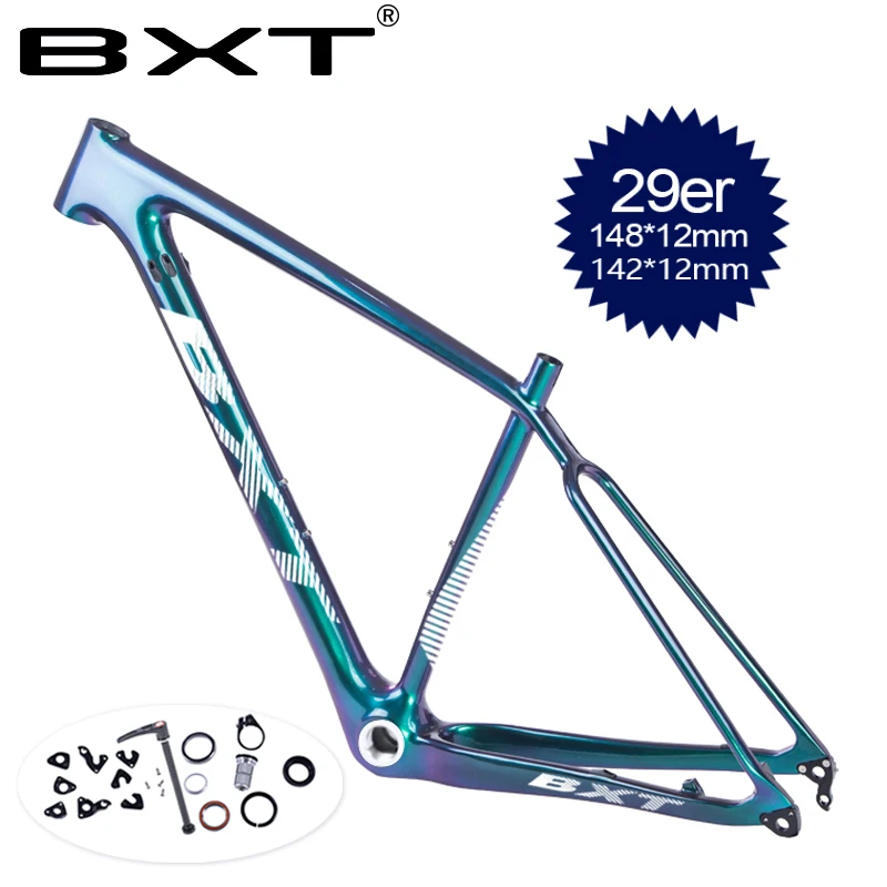 Карбоновая рама 29er, полностью углеродная рама для велосипеда, 29 дюймов, MTB велосипедная Рама, 142x12 мм, 148x12 мм, рама для велосипеда