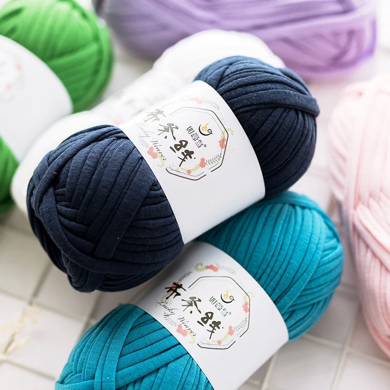 100 г/шт. толстая пряжа мягкая цветная тканевая для ручного вязания тканый