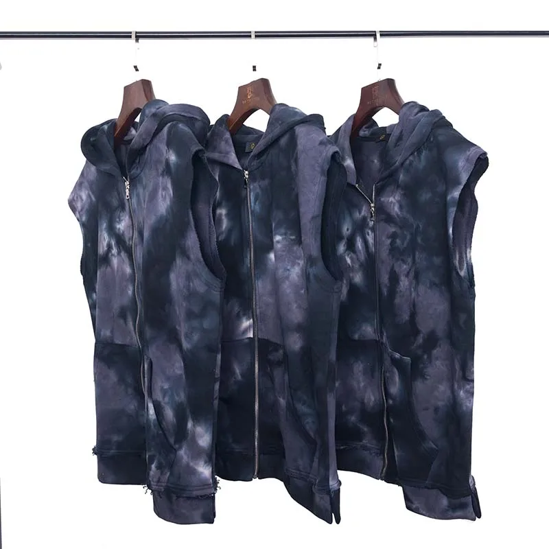 UNCLEDONJM 2020 Летний жилет с капюшоном без рукавов для мужчин фитнеса безрукавки