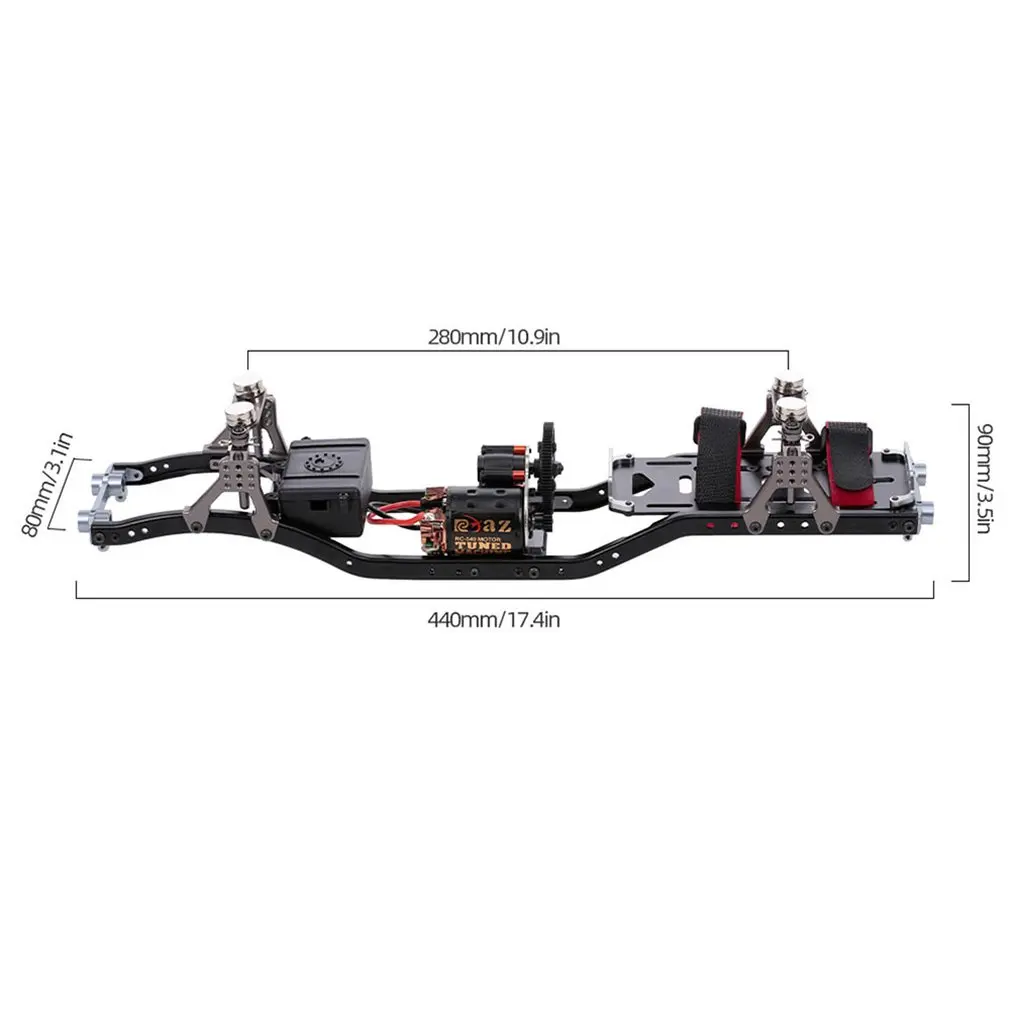 

Metal RC Car Frame Carbon Fiber Car Chassis Beam Car Accessories For AXIAL SCX10 RC Crawler Climbing Car DIY