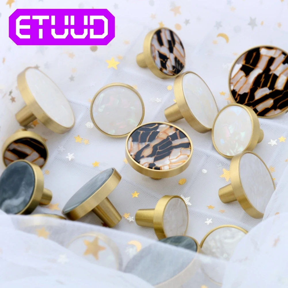 

European Brass Door Knobs and Handles for Kitchen Cabinet Copper Furniture Handles Drawer Pulls Ink Wash Wall Hanging Hooks