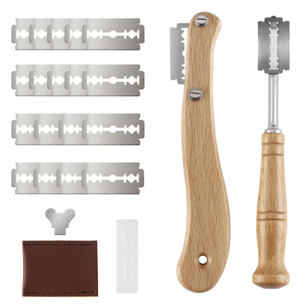 

Новый инструмент для выпечки хлеба, лезвие для изготовления теста, лезвие для бритвы, изогнутый нож с защитой для выпечки, резак для теста