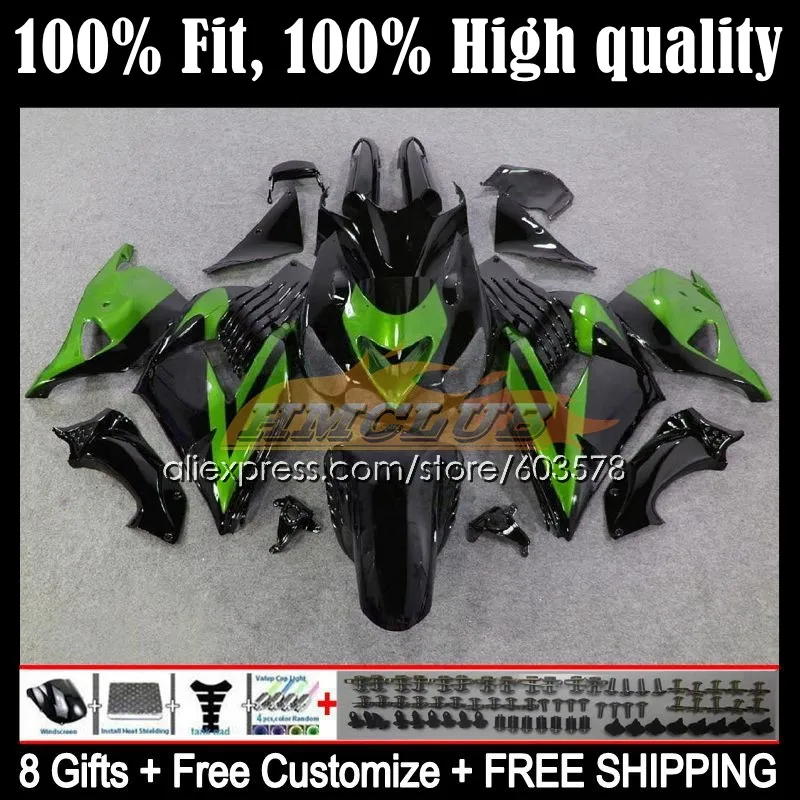 

OEM For KAWASAKI NINJA ZZR1400 ZX14R 12 13 14 15 16 17 80CL.134 ZX-14R ZX 14R 2012 2013 2014 2015 2016 2017 Fairing green black