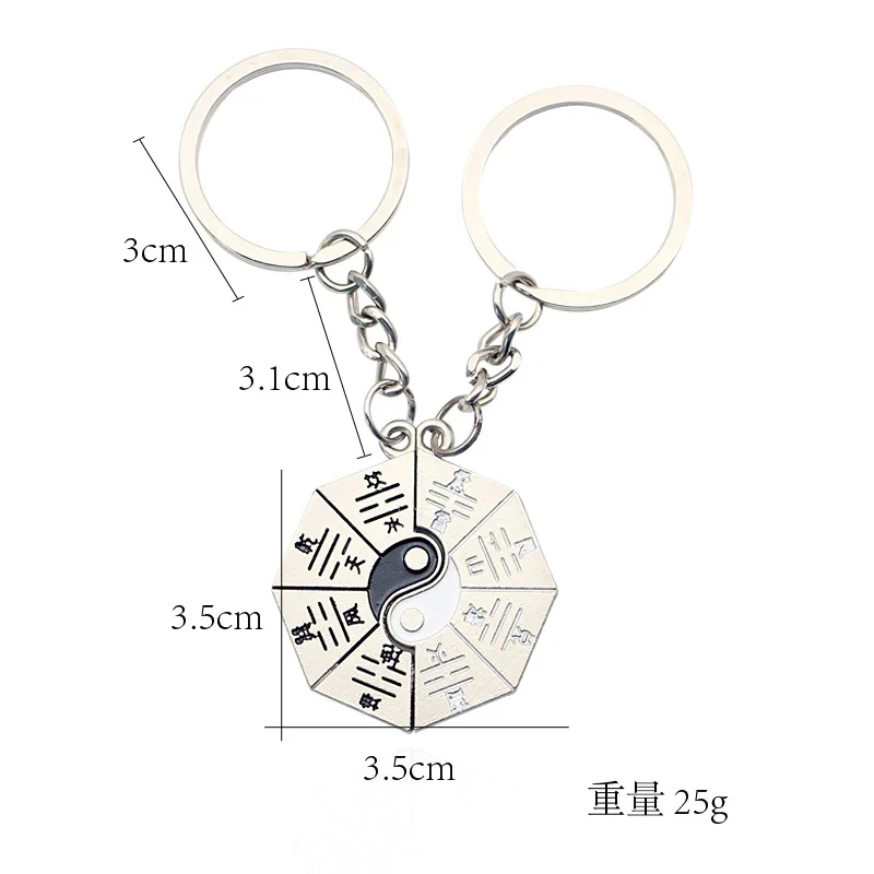 Брелок фэн-шуй Инь-Ян брелки из нержавеющей стали с подвеской-Сплетницей