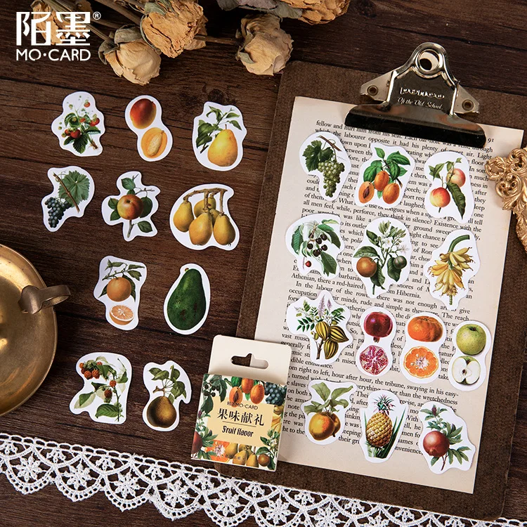 46 шт./корт. Канцелярские наклейки сделай сам с изображением фруктов планеты