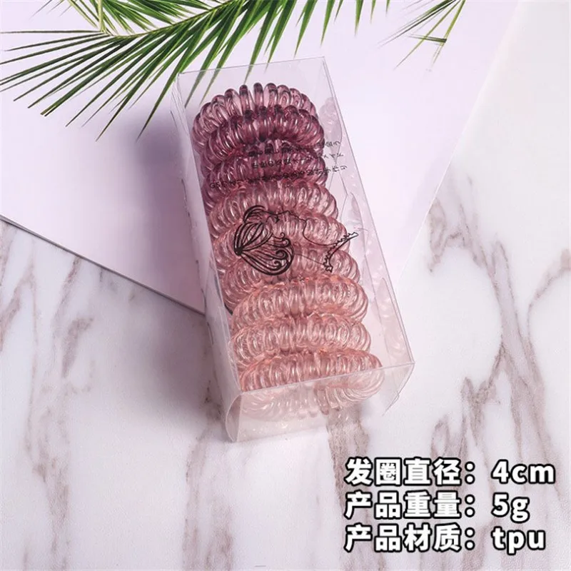 Новое поступление женские резинки для волос с кольцом телефона в коробке девушек