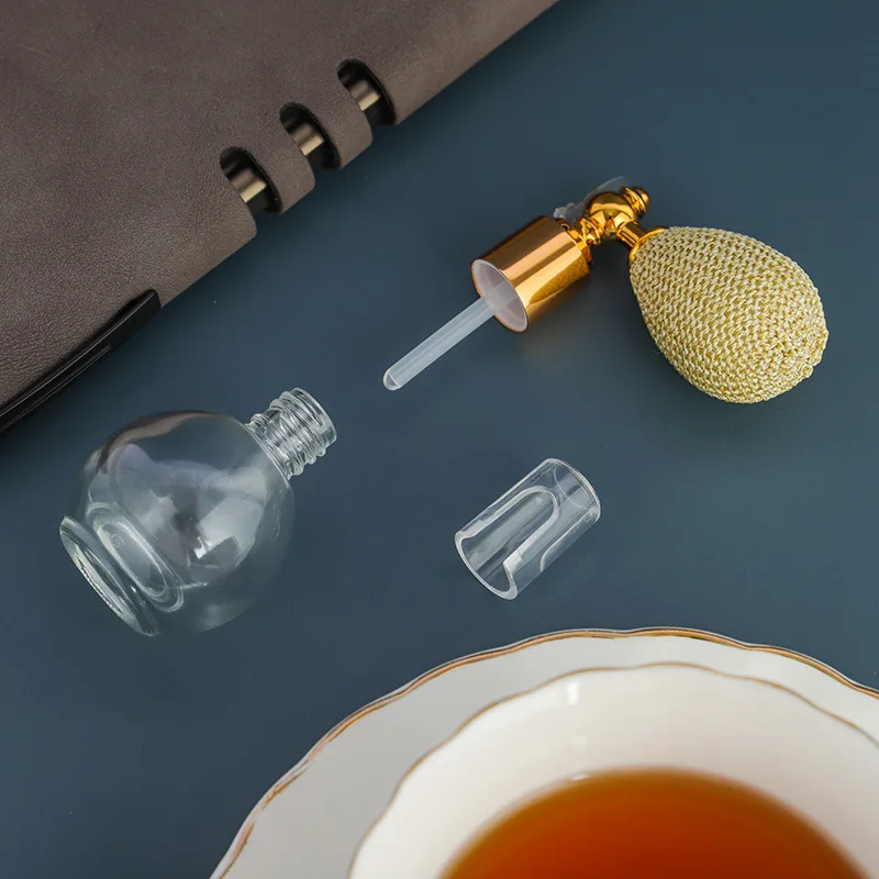 

10MLTransparent Round Ball Powder Spray Air Bag Empty Bottle 50PCS/LOT