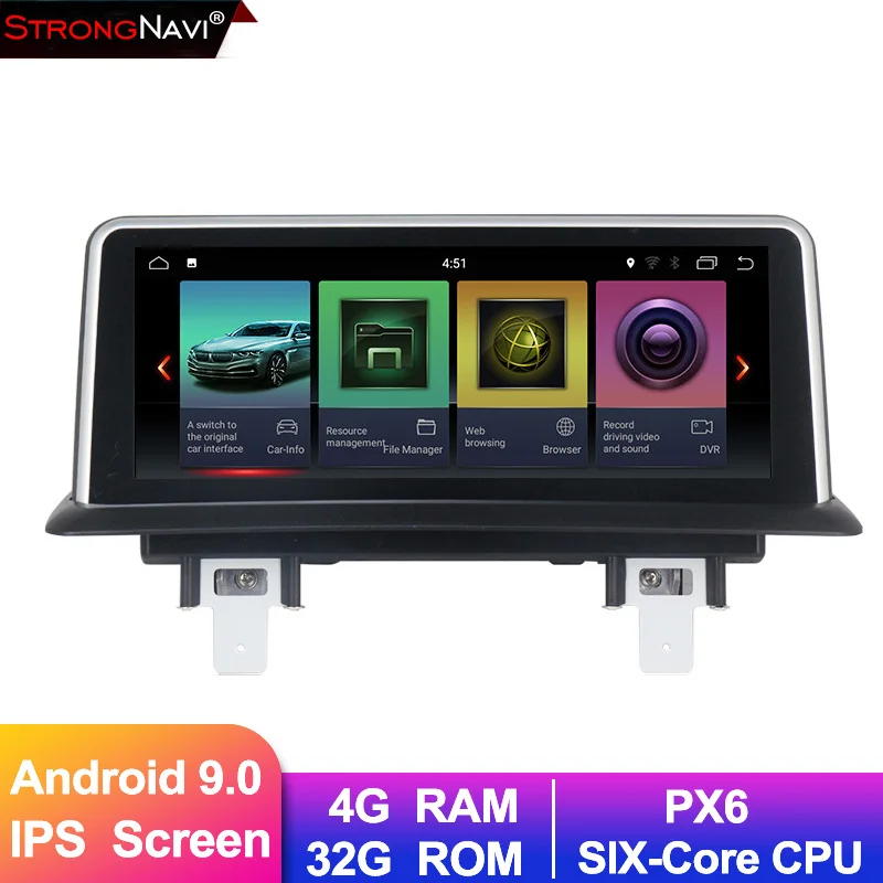 10 25 &quotAndroid 9 0 6 Core 4 + 32G Автомобильный мультимедийный dvd плеер для BMW 1 серии E81 E82 E87 E88