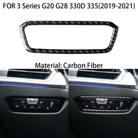 carbon fiber car interior headlight switch button frame decorationsuitable for bmw 3 series g20 g28 2019 2020 2021 car sticker