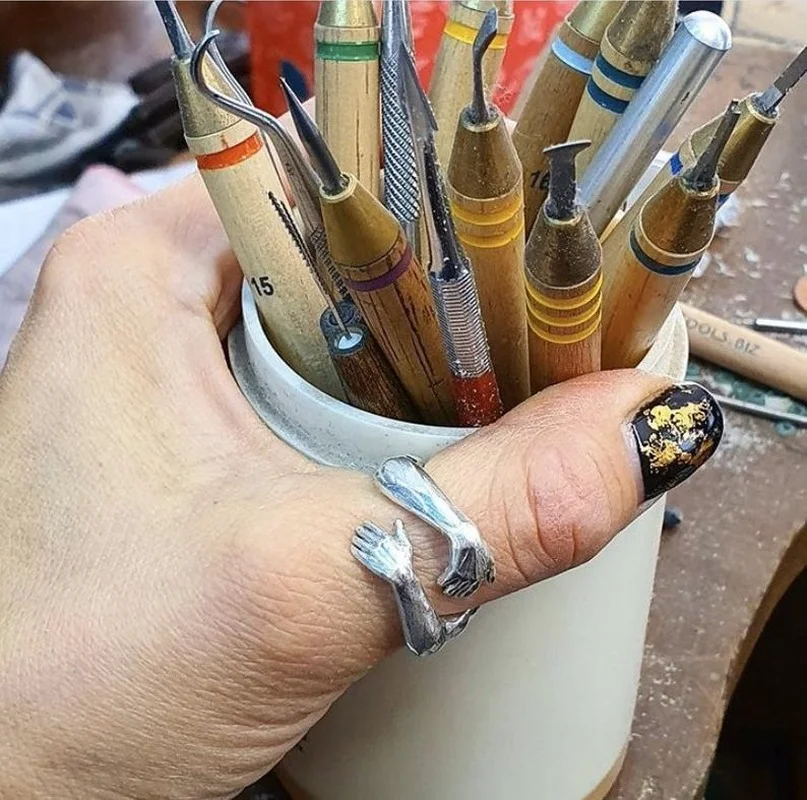 Европейское и американское простое креативное открытое обнимающее кольцо с