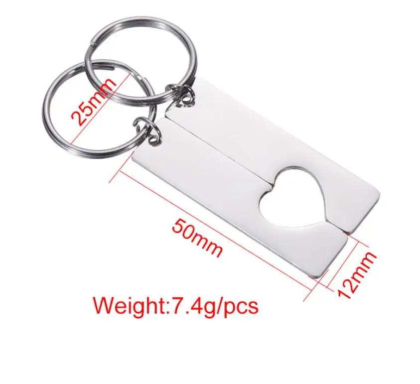 Брелок для ключей из полированной нержавеющей стали зеркальный подвесной в