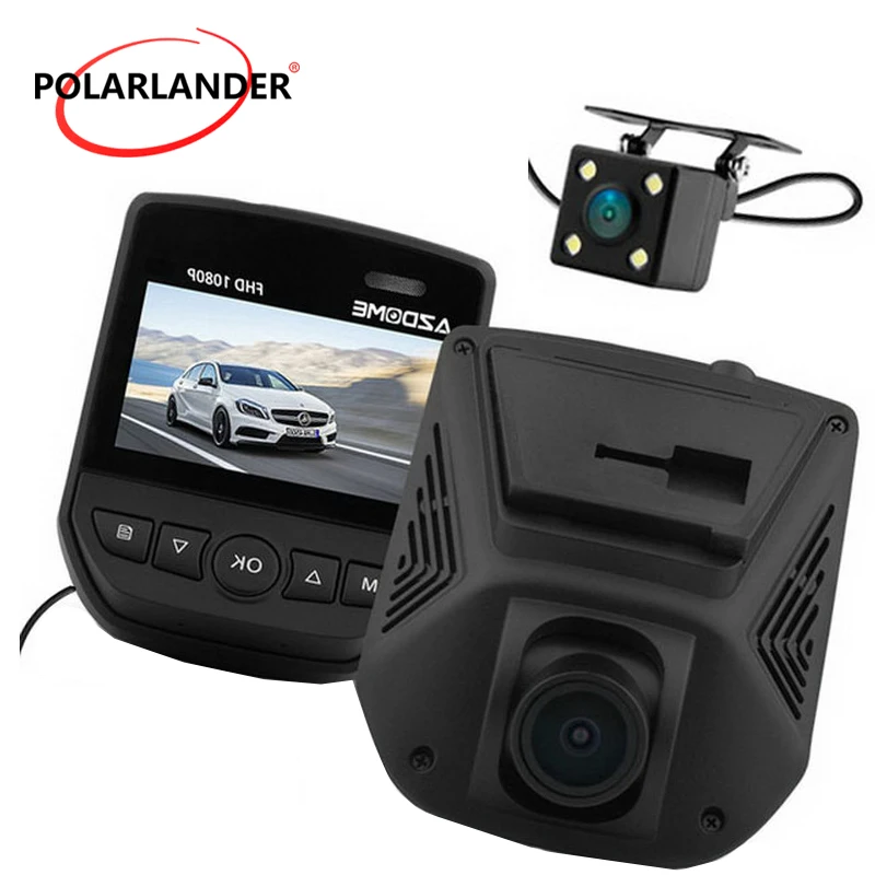 

Car Recorder Dash Cam Motion Detection 2.45 Inch Cycle Recording G-sensor LCD Screen USB SD/TF 170° View Angle With Rear Camera