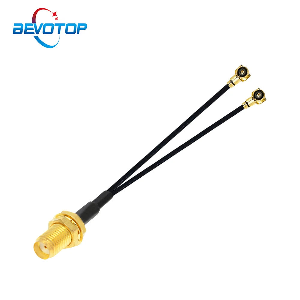 1 шт. SMA мама к Dual MHF4 IPEX4 IPX U.fl Y-образный сплиттер-Сумматор RF0.81 Pigtail RF коаксиальный