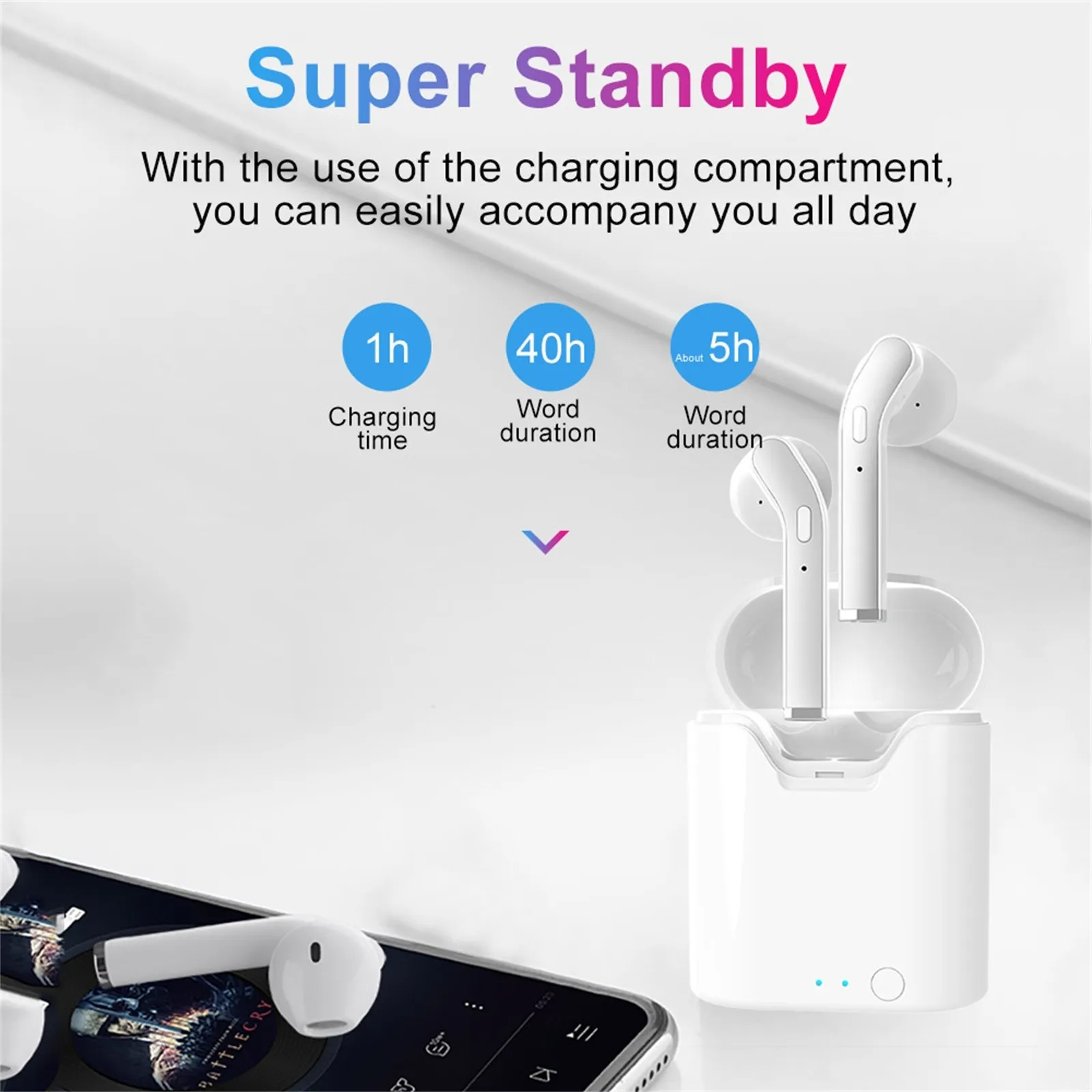 Беспроводные Bluetooth-Наушники Tws-Наушники Наушники-вкладыши для Iphone | Электроника