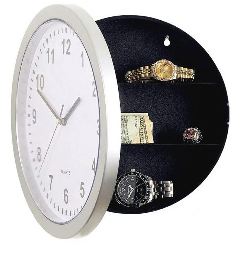

Creative Hidden Secret Storage Wall Clock Home Decroation Office Security Safe Money Stash Jewellery Stuff Container Clock