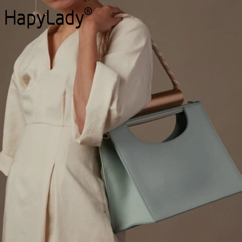 

HapyLady Designer Women Shoulder Bag Mental Winter Female Handbag Western Style Simple Tote Bag Armpit Ladies Luxury Bag