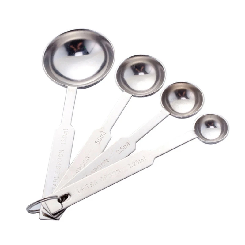 

4pcs/set Stainless Steel Measuring Spoon Multipurpose Food-grade Coffee Powder Spice Measure Scoop Kitchen Baking Tools JJA008