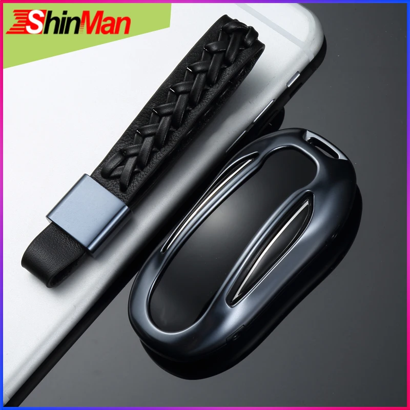 Блестящий высококачественный чехол для ключа автомобиля из алюминиевого сплава