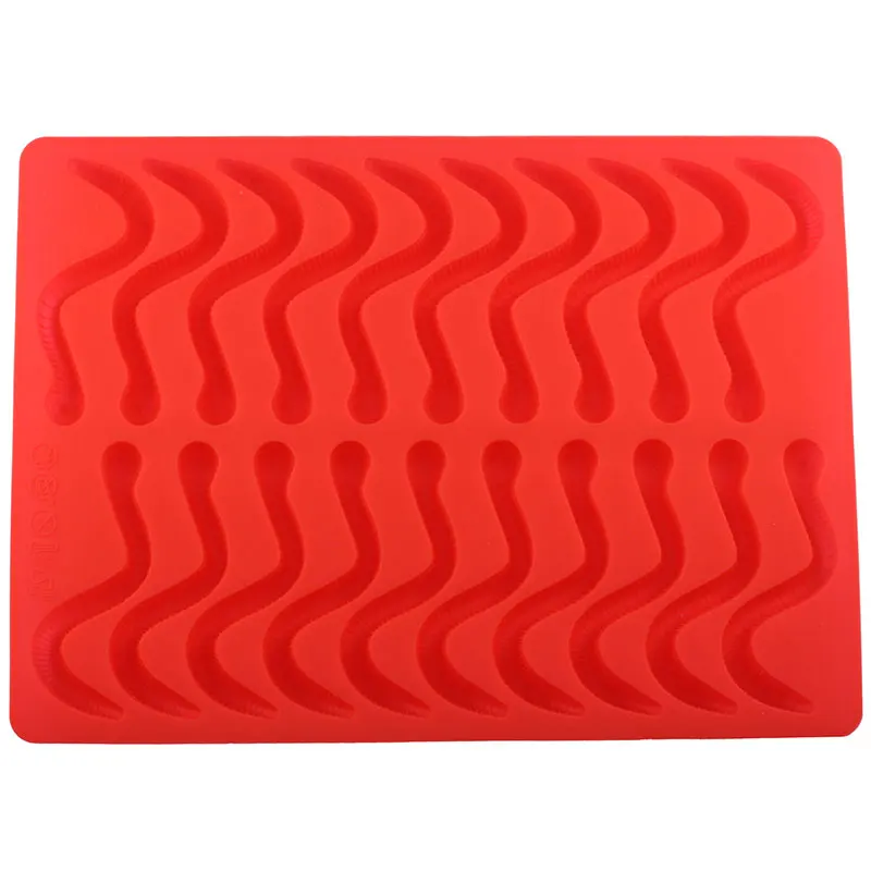 Силиконовая форма для шоколада с клейкими червями 20 полостей сахара конфет желе