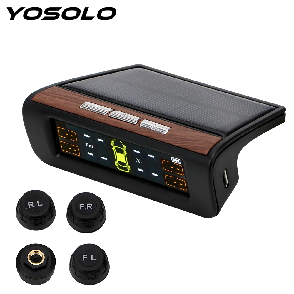 

Система охранной сигнализации YOSOLO s, TPMS, цифровой ЖК-дисплей, солнечная энергия, система контроля давления в шинах