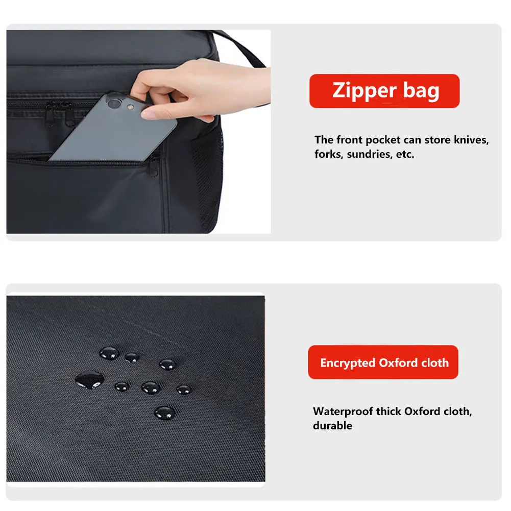 

Portable Lunch Bag New Thermal Insulated Lunch Box Tote Bento Pouch Dinner Container School Food Storage Bags For Beach Camping