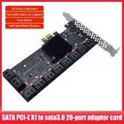 Плата расширения контроллера SATA PCI-E X1-SATA 3,0, 20 портов