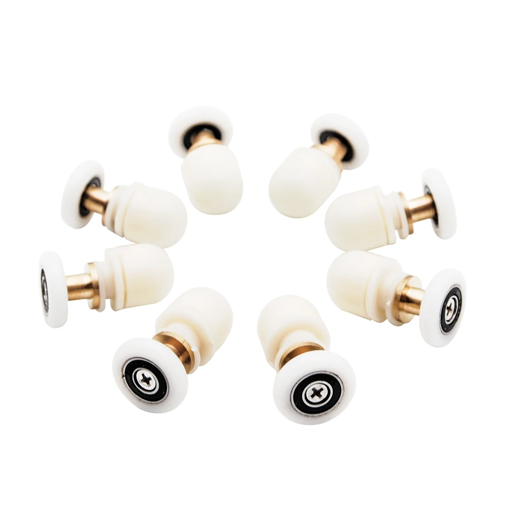 

4 шт.-8 шт./компл. 19/23 мм/25 мм/27 мм, нейлоновые прямые пластиковые ролики с одним шкивом, ролики для раздвижных дверей для душевой кабины