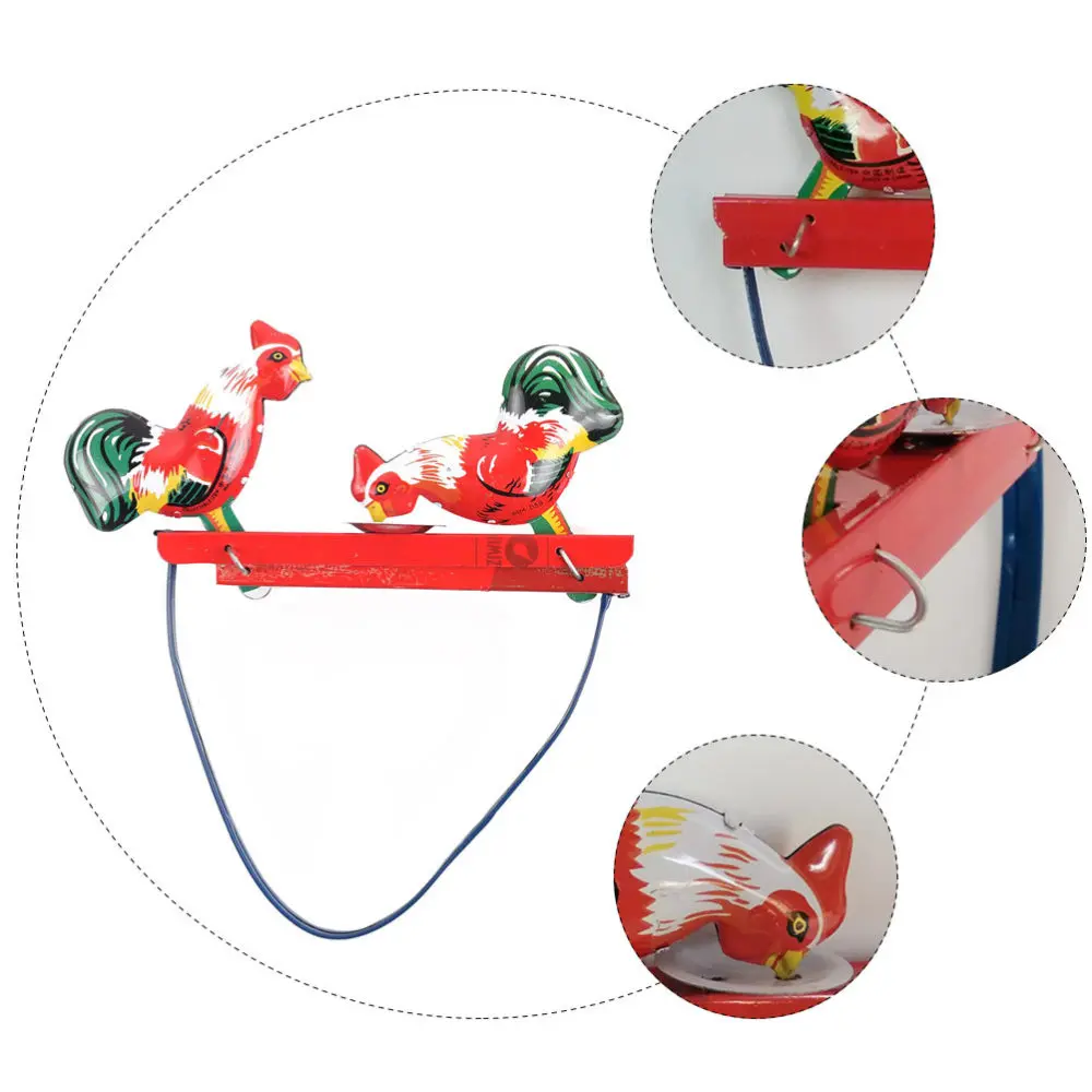 

2Pcs Vintage Kids Toys Classic Chicken Peck Rice Playthings Animal Toys