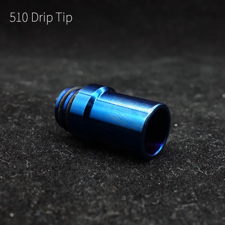 

1pc Metal 510 Drip Tip Blue Color SS Material Drip Tips For 510 RDA RTA Atomizer