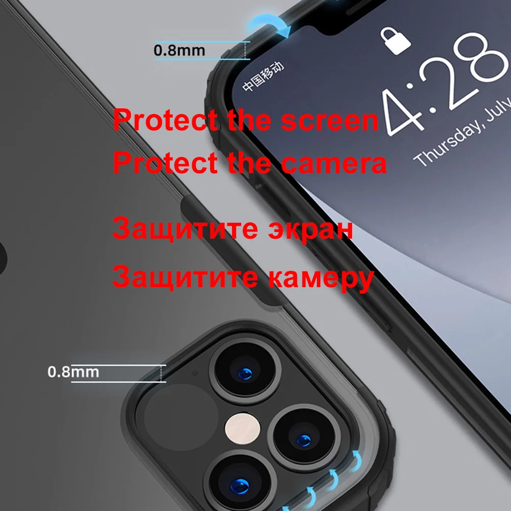 Роскошный бронированный супер противоударный чехол для iPhone 12 11 Pro mini X XR XS Max 8 7 Plus
