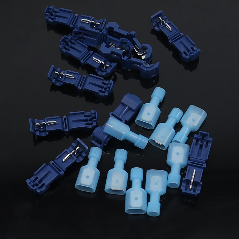 

Terminals T-Tap Wire Connectors Crimp Kit Self-Stripping Quick Splice Electric Wire Connectors Waterproof Insulated Solderless