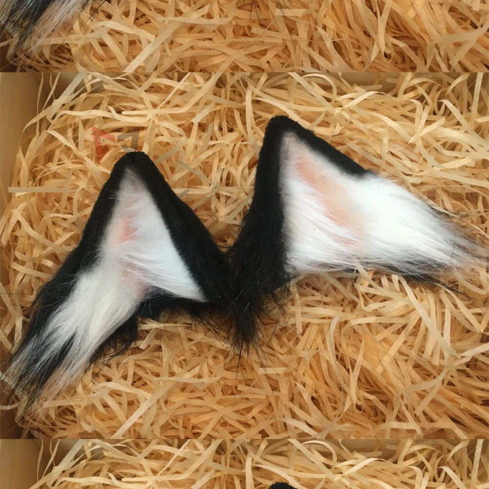 Заколка для волос MMGG с черными кошачьими ушками косплея Хэллоуина Рождества -