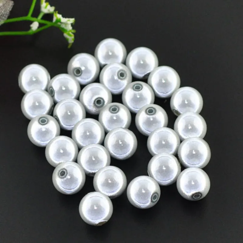 DoreenBeads модные бусины из АБС-пластика с чудесной иллюзией круглые белые для