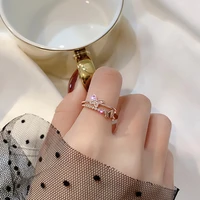 korean fashionable temperament individual character cold wind butterfly opening can adjust senior sense female ring