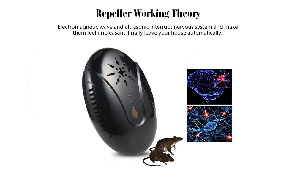 Electronic Ultrasonic Mouse Pest Repeller Plug-In Type Repellent To Mouse Cockroach Mosquito Repeller Hot Sale