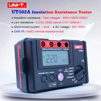megger meter uni t ut502a digital insulation resistance tester megohmmeter ac voltmeter lcd backlight high voltage indication