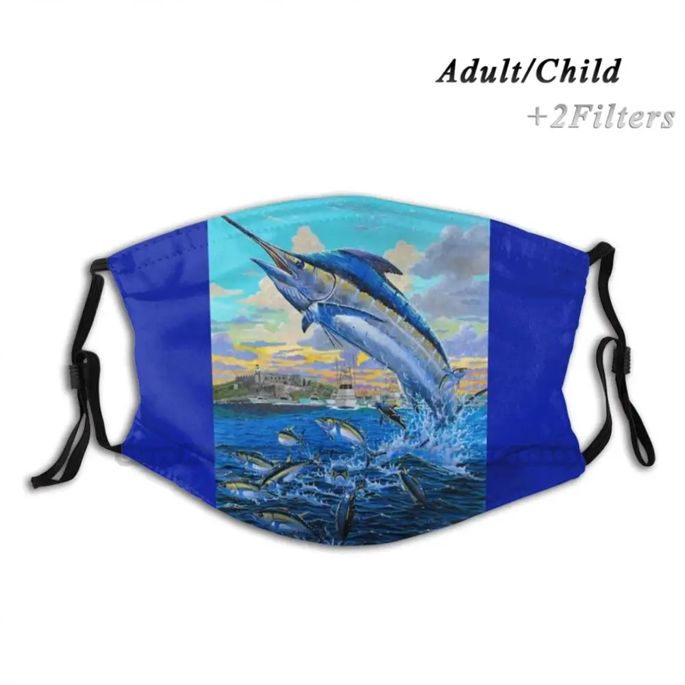 Многоразовая маска для лица с принтом из Пуэрто-Рико Pm2.5 светофильтр детей El Morro San