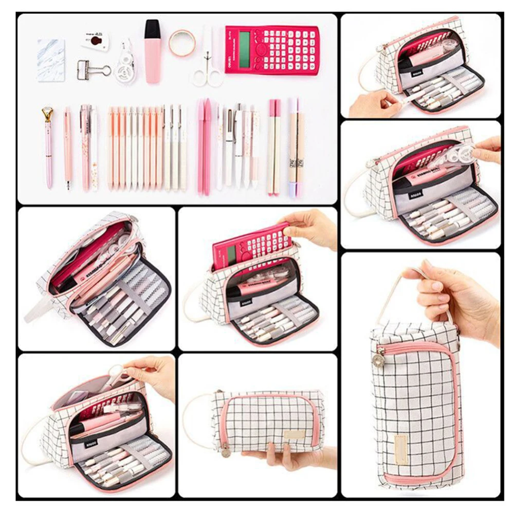 Большой Вместительный Многофункциональный кавайный чехол для карандаша ручки