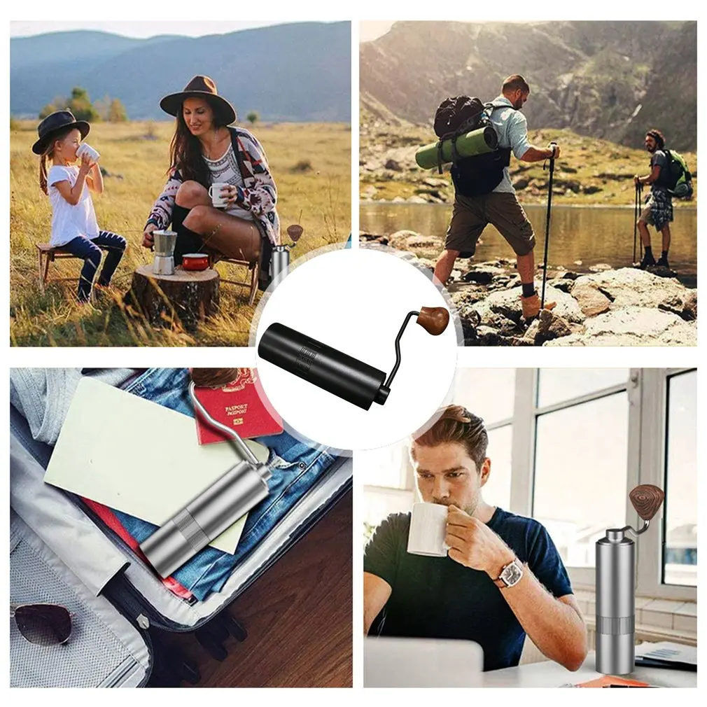 

Coffee Grinder Mini Stainless Steel Hand Manual Coffee Grinder Beans Machine Burr Grinders Mill Kitchen Coffee Machine