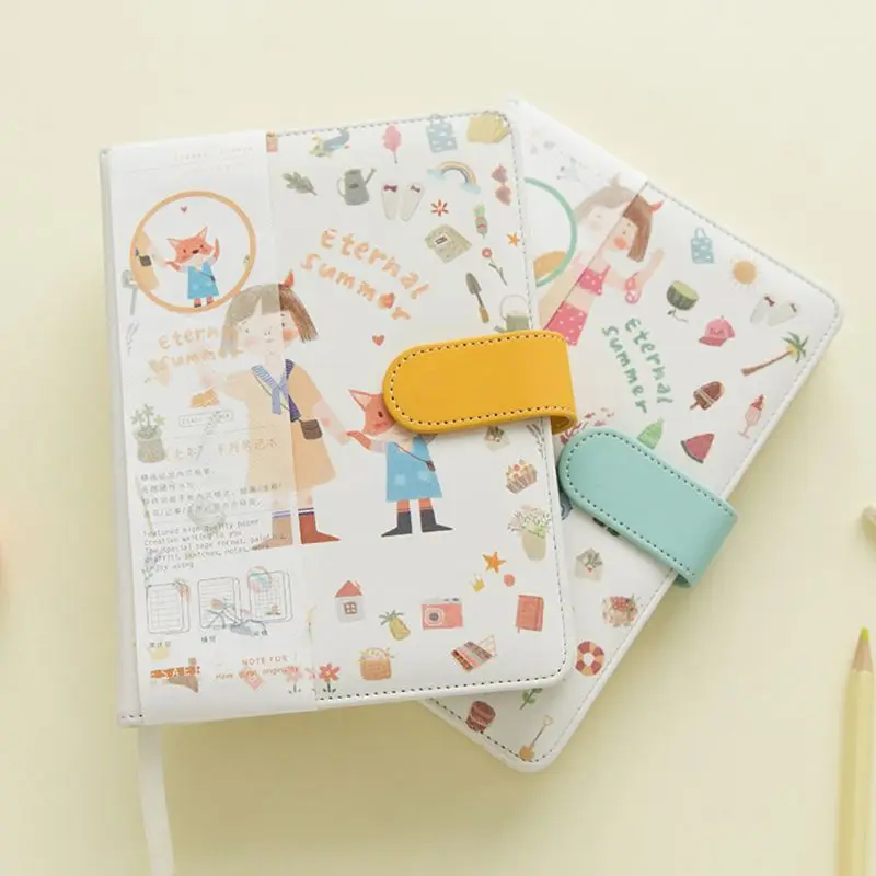 

A5 Cute Cartoon Notebook Leather Diary Journal Planner Travelers Journal Agenda