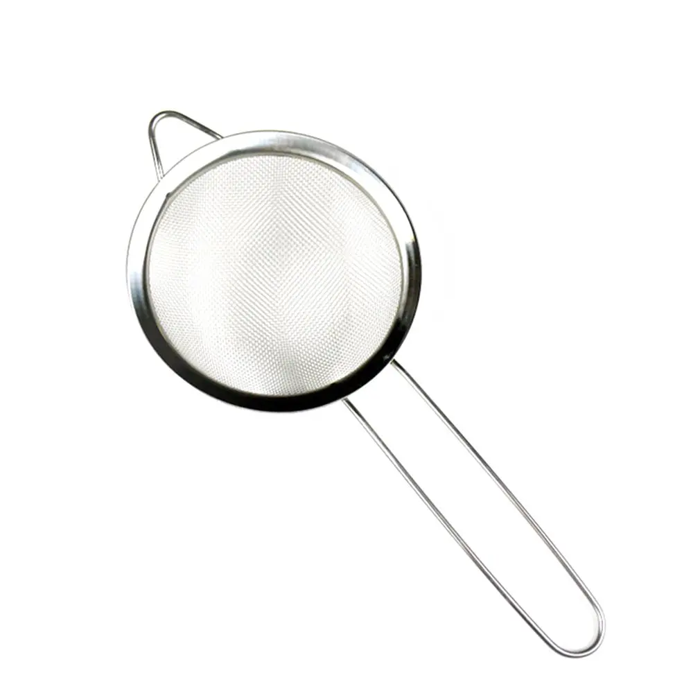 Ручное сито для муки из нержавеющей стали с ручкой многотипное масляная решетка