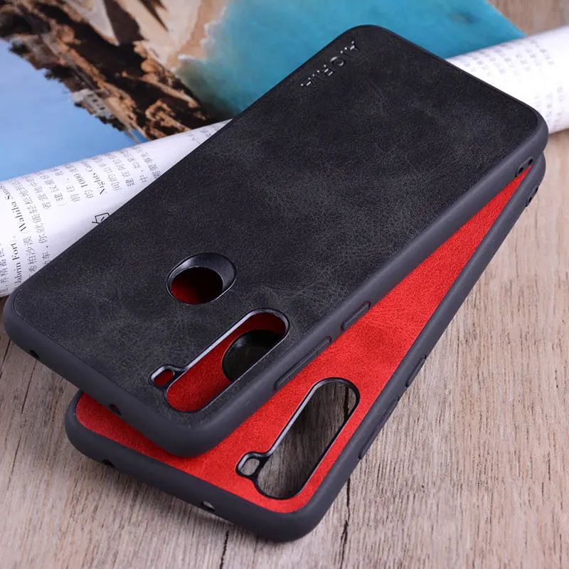 Чехол для xiaomi redmi note 8 роскошный винтажный кожаный чехол телефона funda в деловом
