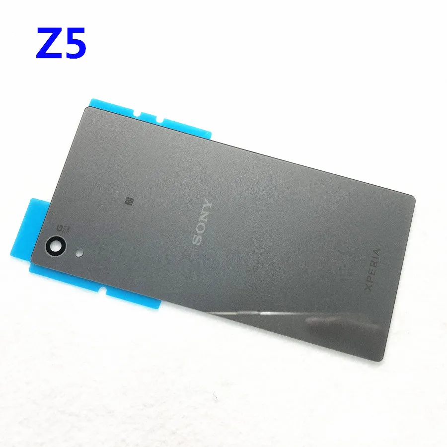 Z5 black Для Sony Xperia Z5 E6603 E6633 E6653 E6683 Задняя стеклянная крышка батарейного отсека Замена стеклянного корпуса+ NFC антенна - Цвет: Z5 black