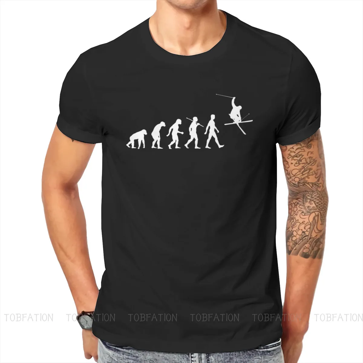 

Skiing Sport Play Game Leisure Evolution Tshirt High Quality Graphic Men Vintage Men's Short Sleeve Cotton Harajuku T Shirt