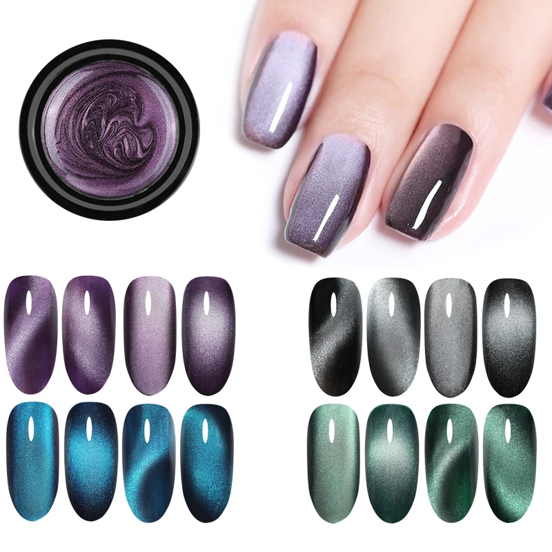 5D кошачий глаз магнит Гель-лак для ногтей УФ Магнитный лаковый Хамелеон